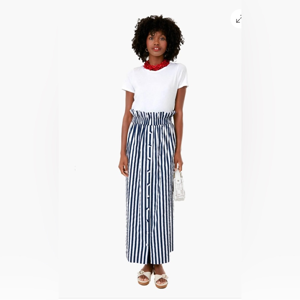 Pomander Place Blue Striped Sasha Skirt (M) NWOT
